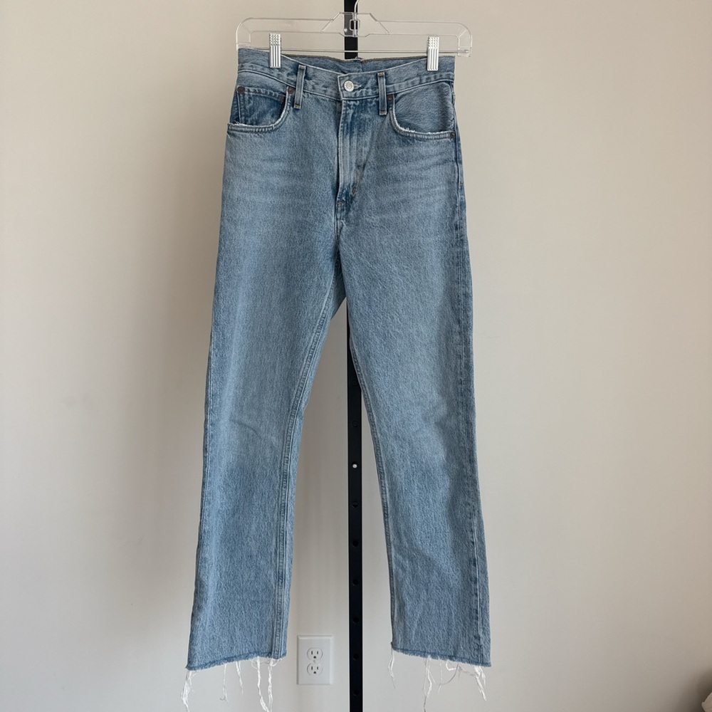 Agolde high rise straight jeans